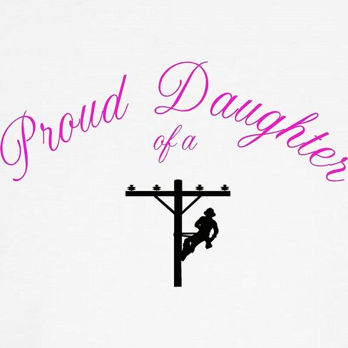 CafePress Proud Daughter of A Lineman Toddler T Shirt Cute Toddler Graphic Tee, 100% Cotton in Kuwait