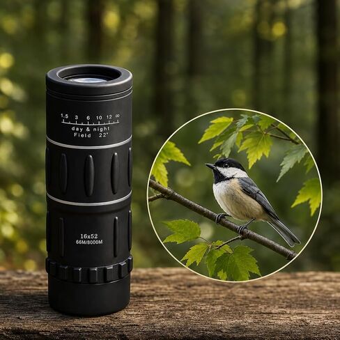 16X52 High Power Monocular Telescope, HD Clear View Portable for Adults, Outdoor Gear for Hiking Hunting, Birthday Gift for Men in Kuwait