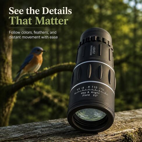 16X52 High Power Monocular Telescope, HD Clear View Portable for Adults, Outdoor Gear for Hiking Hunting, Birthday Gift for Men in Kuwait
