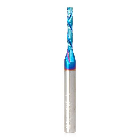 Amana Tool Spektra Extreme Tool Life Solid Carbide CNC Compression Spiral Router Bit, 46700-K, 1/4 D x 7/8 CH x 1/4 Shank x 2-1/2 Inch Long 2 Flute in Kuwait