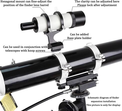 Monocular Telescope, High Power Astronomical Telescope Accessories Optical Finder Tube Finder Scope with Black and White Bracket 7X50 Lightweight for Specific Area Observation Binoculars in Kuwait
