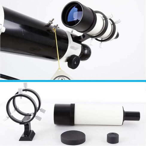 Monocular Telescope, High Power Astronomical Telescope Accessories Optical Finder Tube Finder Scope with Black and White Bracket 7X50 Lightweight for Specific Area Observation Binoculars in Kuwait