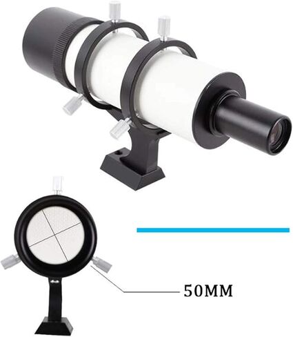Monocular Telescope, High Power Astronomical Telescope Accessories Optical Finder Tube Finder Scope with Black and White Bracket 7X50 Lightweight for Specific Area Observation Binoculars in Kuwait