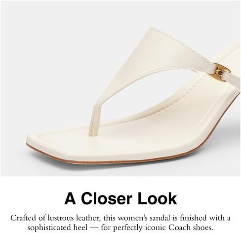 Coach Women's Heritage C Plaque Thong Sandal in Kuwait