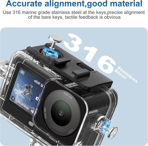 148FT/45M Underwater Waterproof Housing Case with 3Pack Filters for DJI OSMO Action 6, Underwater Dive Cover Diving Protective Shell for DJI Osmo Action6 Camera Accessories in Kuwait