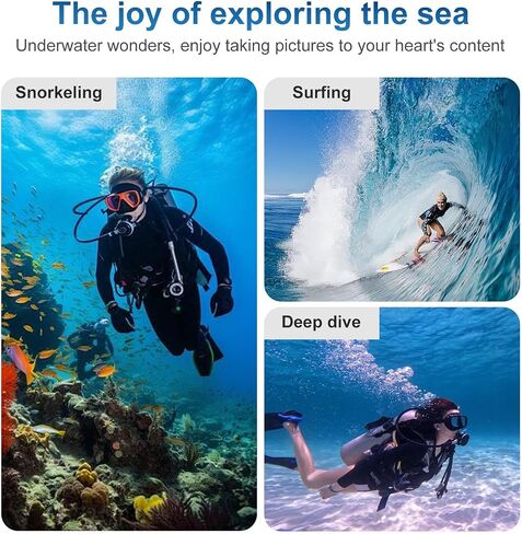 148FT/45M Underwater Waterproof Housing Case with 3Pack Filters for DJI OSMO Action 6, Underwater Dive Cover Diving Protective Shell for DJI Osmo Action6 Camera Accessories in Kuwait
