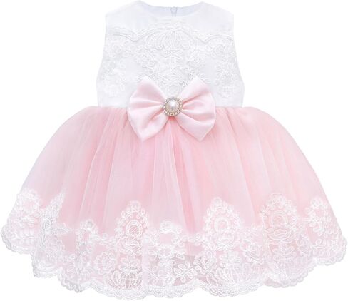 Taffy Baby Girl Newborn Pink Embroidered Princess Pageant Dress Gown 6 Piece Deluxe Set 6-9 Months in Kuwait