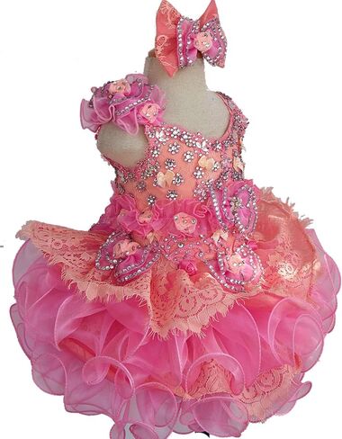 Jenniferwu G274 Infant Toddler Baby Newborn Little Girl's Pageant Party Birthday Dress Pink (as1, Age, 4_Years) in Kuwait