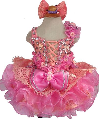 Jenniferwu G274 Infant Toddler Baby Newborn Little Girl's Pageant Party Birthday Dress Pink (as1, Age, 4_Years) in Kuwait