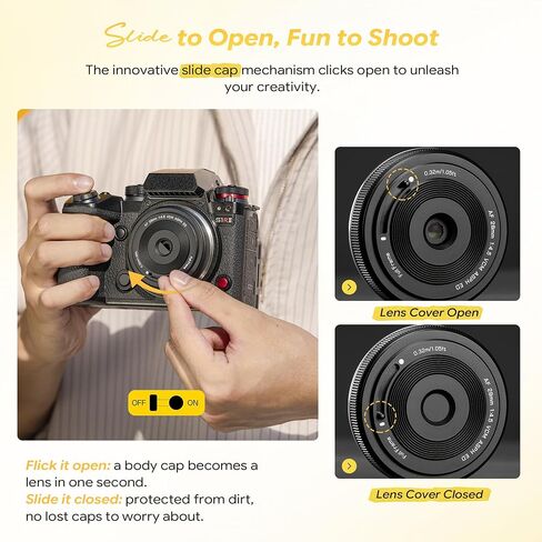 VILTROX 28mm F4.5 Pancake Lens for Sony E - Auto Focus Ultra-Thin Prime Wide Angle Full Frame Lens in Kuwait