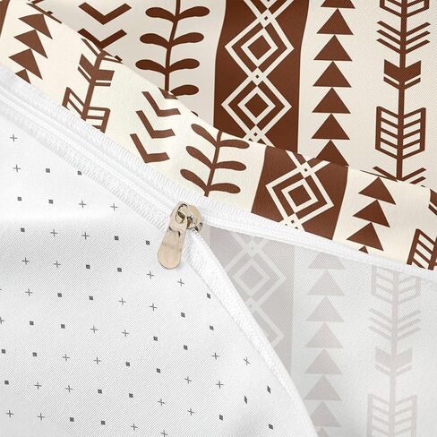 Erosebridal Boho Arrow Toddler Duvet Cover Beige Brown Western Aztec Bedding Set Southwestern Native Bohemian Comforter Cover for Kids Boys Girls,Rustic Farmhouse Bed Set in Kuwait