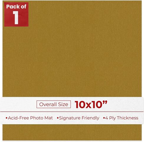 Metallic Gold 11x14 Uncut Mat Board - Blank Sheet, No Opening - 1 Mat in Kuwait