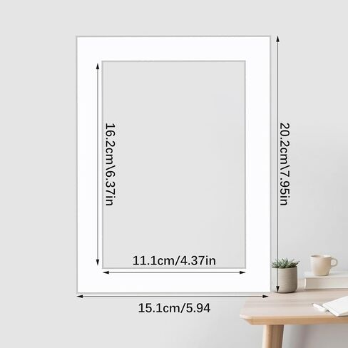 15 Pack White Pre-Cut 6x8 Picture Mounts for 5x7 Pictures Display, Frame Matted Photo Frame Mat Acid-Free Picture Mats Bevel Photo Board Show for Photos, Prints, Artworks in Kuwait