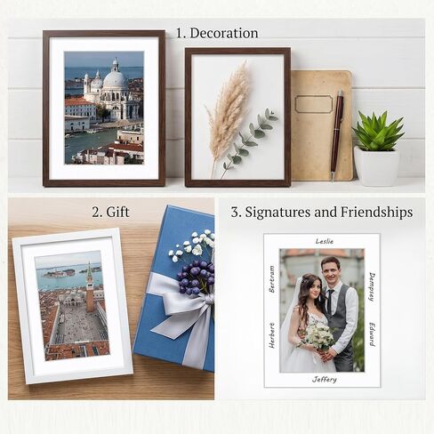 15 Pack White Pre-Cut 6x8 Picture Mounts for 5x7 Pictures Display, Frame Matted Photo Frame Mat Acid-Free Picture Mats Bevel Photo Board Show for Photos, Prints, Artworks in Kuwait