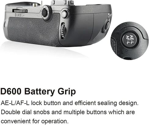 Camera Battery Grip, Compatible for Nikon D600 D610 Battery Grip MB-D14 | Fit D600 D610, EN-EL15 compatible, vertical grip, DSLR replacement holder in Kuwait