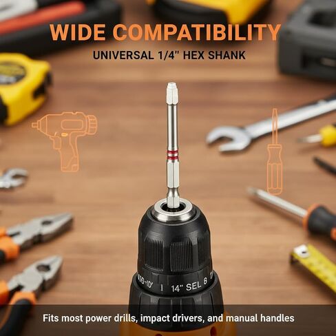 All-in-One Pagoda Hex Screwdriver Bit Set Magnetic Hexagonal Shank Alloy Steel Drivers Impact Drill Bit Kit 6 Piece in Kuwait