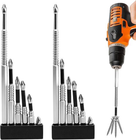 14pcs Silver K5 Anti-Slip Impact Drill Bit Set， Magnetic Screwdriver Bit Set High-Magnetic Fixion Tools for DIY Pro Use Home Workshop Repair in Kuwait