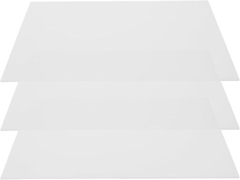 BESPORTBLE 3pcs Frosted Acrylic LED Light Diffuser Panel, Rectangular Anti-glare Cover Sheet for Uniform Light Distribution, Suitable for Bathroom and Workspace Ceiling Downlight Replacement in Kuwait
