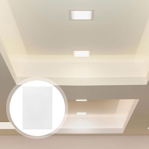 BESPORTBLE 3pcs Frosted Acrylic LED Light Diffuser Panel, Rectangular Anti-glare Cover Sheet for Uniform Light Distribution, Suitable for Bathroom and Workspace Ceiling Downlight Replacement in Kuwait