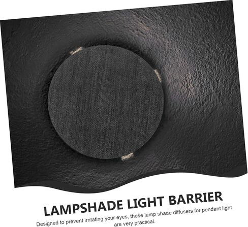 Gatuida 2pcs Circular Black Cloth Lampshade Diffuser Panel for Ceiling and Reading Lights, Detachable and Easy to Maintain Light Shield Cover with Anti-glare Function for LED Spotlight in Kuwait
