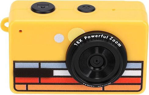Keychain Digital Camera, 16X Digital Zoom for Travel Vlog Birthday Gift (Yellow) in Kuwait