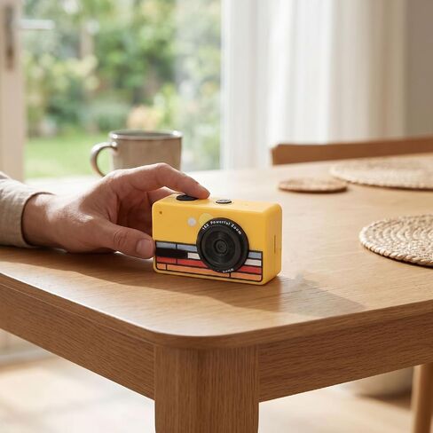 Keychain Digital Camera, 16X Digital Zoom for Travel Vlog Birthday Gift (Yellow) in Kuwait