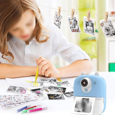 Generic Children Instant Camera Instant Print Digital Camera Selfie Child-Friendly Compact use Suitable for Parties Family outings Travel, Pink in Kuwait
