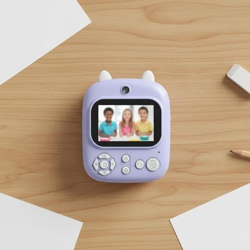Generic Children Instant Camera Instant Print Digital Camera Selfie Child-Friendly Compact use Suitable for Parties Family outings Travel, Pink in Kuwait