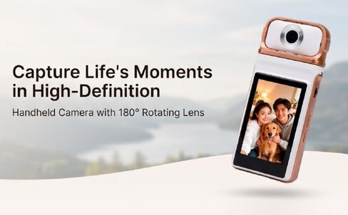 EBTOOLS Handheld Digital Camera with 180 Rotating Lens, 1080P 64MP 10X Zoom 3 Inch Touch Screen, WiFi Selfie Camera for Travel Vlogging in Kuwait