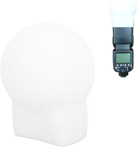 LICAEVEY Silicone Ball Shaped Softbox Flash Diffuser, Universal Square Head Fit for Most Speedlights, with Soft Diffused Light for Portrait Wedding Product Photography in Kuwait