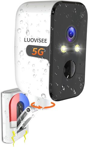 Security Cameras Wireless Outdoor, 2.4G/5G WIFI Magnetic Battery Powered Indoor Cameras for Home Security with Motion Detection,Spotlight Color Night Vision,PIR Siren,SD/Cloud Storage,Work With Alexa. in Kuwait