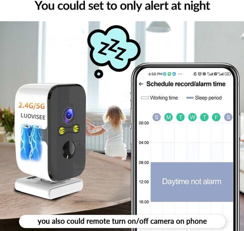 Security Cameras Wireless Outdoor, 2.4G/5G WIFI Magnetic Battery Powered Indoor Cameras for Home Security with Motion Detection,Spotlight Color Night Vision,PIR Siren,SD/Cloud Storage,Work With Alexa. in Kuwait