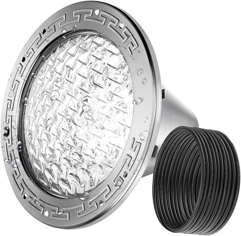 10Inch LED Pool Light for Inground Pools White Underwater Light 100FT Cord | 10Inch LED Pool Light for Inground Pools 120V 35W Underwater Light with 100FT Cord Stainless Steel Housing Spa Replacement in Kuwait