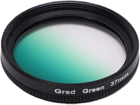 Zyyini 37mm Green Graduated Filter, Aluminum Alloy Frame Color Special Effects Filter with Knurled Texture, HD Coated, for 37mm Camera Lens, Creative Photography in Kuwait