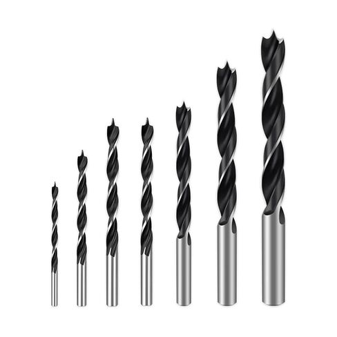 7 Pcs Brad Point Drill Bit Set for Wood | Set Size:1/8'',5/32'',3/16'',7/32'',1/4'',5/16'',3/8'',High Carbon Steel in Kuwait