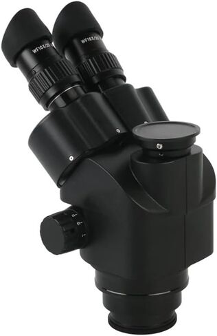Microscope 3.5X-90X Zoom Simul-Focal Trinocular Stereo Microscope +0.5X 2X 1X Auxiliary Objective Lens+ Camera + 8" LCD Monitor, USB, in Kuwait