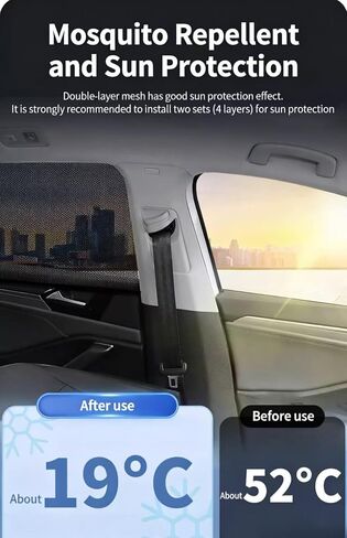 4pcs Automotive Window Insect Blocker for Chevy Traverse 2024 2025 (7 Seats), Door Frame Sunshade Elastic Nylon Durable SUV Sedan Accessories,Sedan in Kuwait