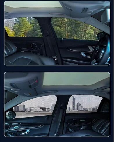 4pcs Automotive Window Insect Blocker for Chevy Traverse 2024 2025 (7 Seats), Door Frame Sunshade Elastic Nylon Durable SUV Sedan Accessories,Sedan in Kuwait