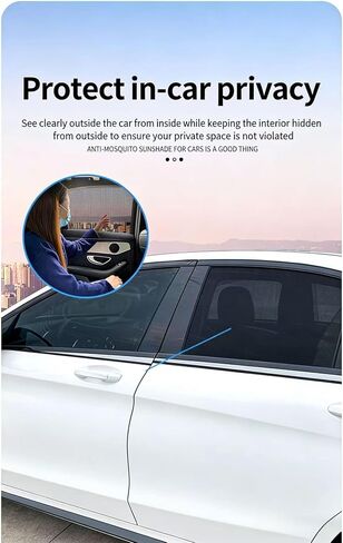 4pcs Automotive Window Insect Blocker for Chevy Traverse 2024 2025 (7 Seats), Door Frame Sunshade Elastic Nylon Durable SUV Sedan Accessories,Sedan in Kuwait