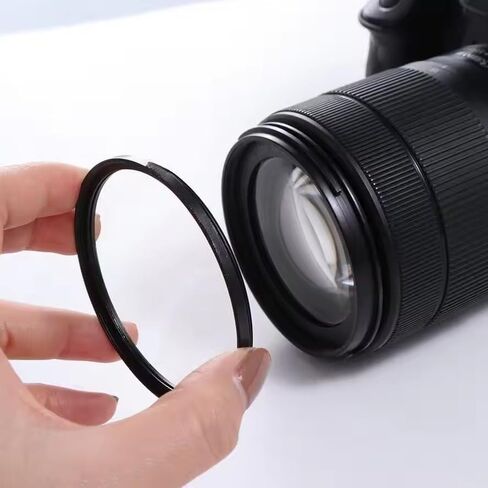 UV Filter Camera Lens Protector, Multi Size 37/40.5/43/46/49/52mm Optical Glass UV Protection Filter, Screw-On Lens Cover Blocks UV Light for DSLR Mirrorless Cameras (37mm) in Kuwait