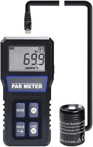 Lux Meter, Light Meter Digital PAR Full Sensor Photosynthetic Activity IP68 for Aquarium Reef Tank Plant PPFD Tester LCD Display,for Grow Plants/Photography in Kuwait