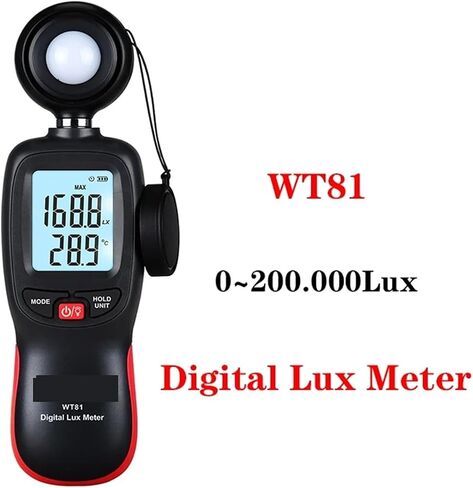 Lux Meter, Light Meter Digital Lux WT81 Luxmeter Pocket 0-200 Handheld Illuminometer Sensor Photometer Measuring,for Grow Plants/Photography in Kuwait