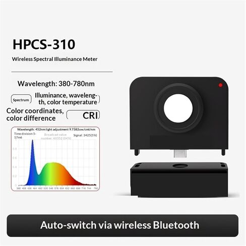 Lux Meter, Spectrometer HPCS310 Light Meter 380-780nm Full Analyzer,for Grow Plants/Photography in Kuwait