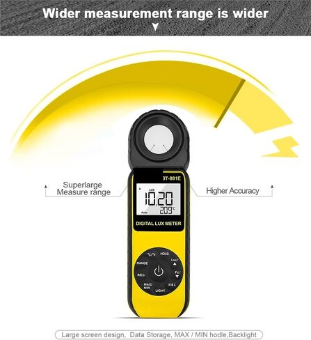 Lux Meter, Light Meter Digital Measuring Lights 1-300000 Lux,for Grow Plants/Photography in Kuwait
