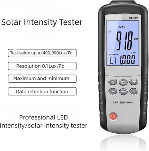 Lux Meter, Light Meter LED 400000 Lux FC Tester Measures Fc Fluorescent Industrial Household Photography,for Grow Plants/Photography in Kuwait