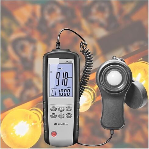 Lux Meter, Light Meter LED 400000 Lux FC Tester Measures Fc Fluorescent Industrial Household Photography,for Grow Plants/Photography in Kuwait