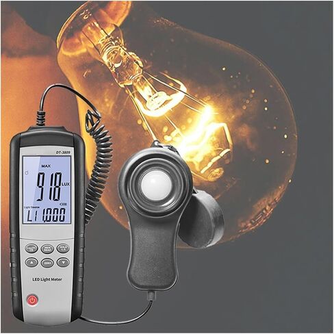 Lux Meter, Light Meter LED 400000 Lux FC Tester Measures Fc Fluorescent Industrial Household Photography,for Grow Plants/Photography in Kuwait