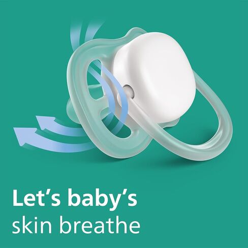 Philips Avent Ultra Air Pacifier - 4 x Light, Breathable Baby Pacifiers for Babies Aged 0-6 Months, BPA Free with Sterilizer Carry Case, SCF085/51 in Kuwait