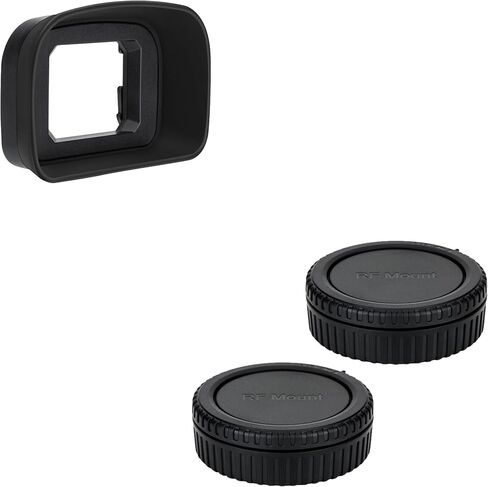 Long Soft Eyecup Eye Cup Eyepiece Viewfinder & 2-Pack RF Mount Body Cap Rear Lens Cover Cap for Canon EOS R3 Mirrorless Camera in Saudi Arabia