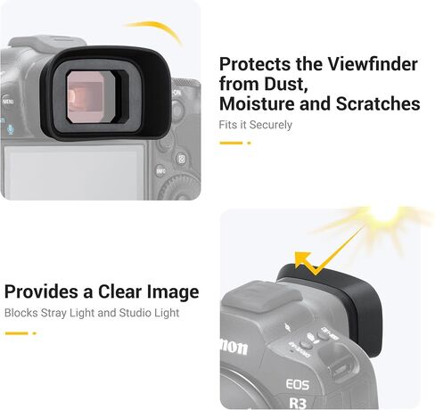 Long Soft Eyecup Eye Cup Eyepiece Viewfinder & 2-Pack RF Mount Body Cap Rear Lens Cover Cap for Canon EOS R3 Mirrorless Camera in Saudi Arabia